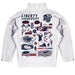 Liberty Flames Hand Sketched Vive La Fete Impressions Artwork  White Boys Quarter Zip Pullover V1 - Vive La Fête - Online Apparel Store