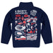 Liberty Flames Hand Sketched Vive La Fete Impressions Artwork  Blue Boys Quarter Zip Pullover V1 - Vive La Fête - Online Apparel Store