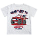 Liberty Flames Vive La Fete Monster Truck Boys Game Day White Short Sleeve Tee
