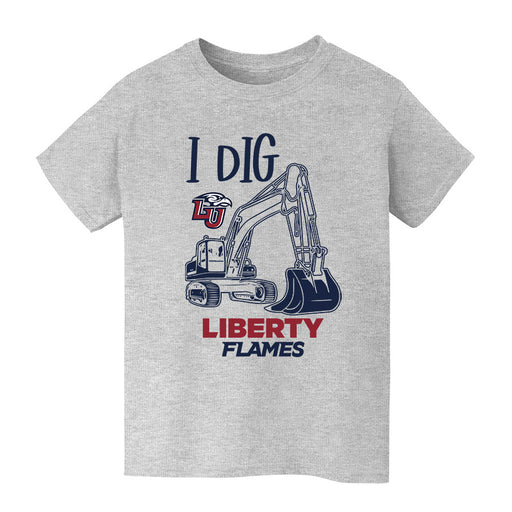 Liberty Flames Vive La Fete Excavator Heather Grey Cotton Short Sleeve Tee
