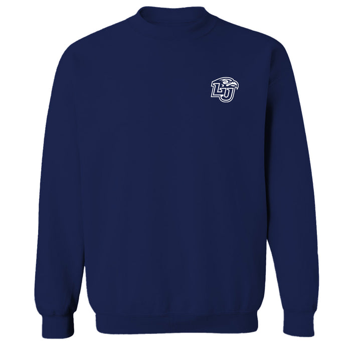 Liberty Flames Hand Sketched Vive La Fete Impressions Artwork Navy Crew Neck Sweatshirt for Women