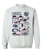 Liberty Flames Hand Sketched Vive La Fete Impressions White Cotton Crewneck Sweatshirt for Women