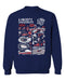 Liberty Flames Vive La Fete Impressions Navy Cotton Crewneck Sweatshirt for Women