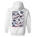 Liberty Flames Hand Sketched Artwork Navy Cotton Fleece Women Hoodie - Vive La Fête - Online Apparel Store