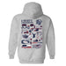 Liberty Flames Hand Sketched Artwork Navy Cotton Fleece Women Hoodie - Vive La Fête - Online Apparel Store