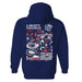 Liberty Flames Hand Sketched Artwork Navy Cotton Fleece Women Hoodie - Vive La Fête - Online Apparel Store