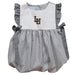 Lehigh University Mountain Hawks Embroidered Gray Gingham Girls Bubble