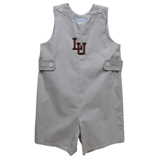 Lehigh University Mountain Hawks Embroidered Gray Gingham Boys Jon Jon