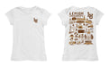 Lehigh University Mountain Hawks Hand Sketched Vive La Fete Impressions Artwork White Girls Cotton Short Sleeve Tee - Vive La Fête - Online Apparel Store