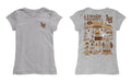 Lehigh University Mountain Hawks Hand Sketched Vive La Fete Impressions Artwork Grey Girls Cotton Short Sleeve Tee - Vive La Fête - Online Apparel Store