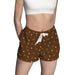 Lehigh Mountain Hawks Vive La Fete Game Day All Over Logo Women Brown Lounge Shorts