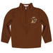 Lehigh Mountain Hawks Vive La Fete Logo and Mascot Name Womens Brown Quarter Zip Pullover