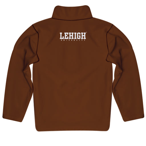 Lehigh Mountain Hawks Vive La Fete Logo and Mascot Name Womens Brown Quarter Zip Pullover - Vive La Fête - Online Apparel Store