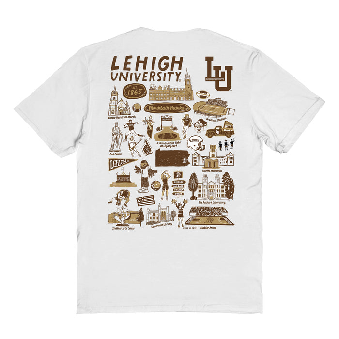 Lehigh Mountain Hawks Vive La Fete Impressions Artwork Womens Cotton Tshirt - Vive La Fête - Online Apparel Store
