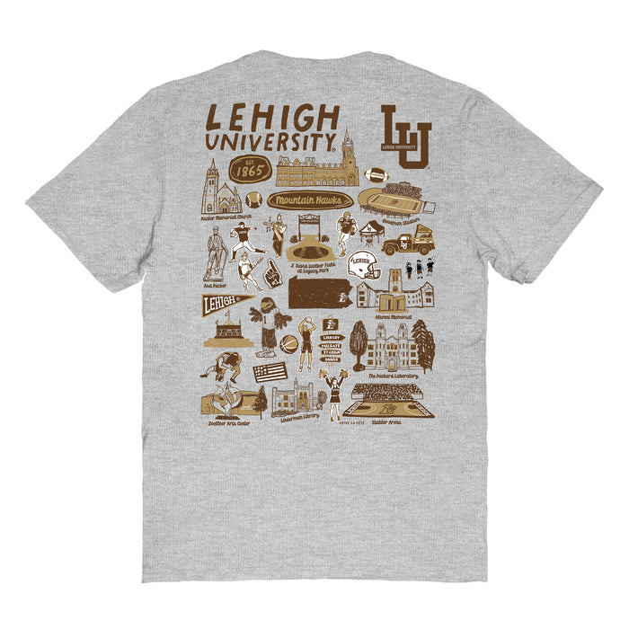 Lehigh Mountain Hawks Vive La Fete Impressions Artwork Womens Cotton Tshirt - Vive La Fête - Online Apparel Store