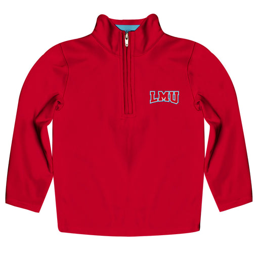 Loyola Marymount Lions Vive La Fete Game Day Solid Red Quarter Zip Pullover Sleeves