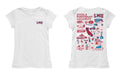 Loyola Marymount Lions Hand Sketched Vive La Fete Impressions Artwork White Girls Cotton Short Sleeve Tee - Vive La Fête - Online Apparel Store