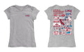 Loyola Marymount Lions Hand Sketched Vive La Fete Impressions Artwork Grey Girls Cotton Short Sleeve Tee - Vive La Fête - Online Apparel Store