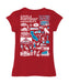 Loyola Marymount Lions Hand Sketched Vive La Fete Impressions Artwork Red Girls Cotton Short Sleeve Tee - Vive La Fête - Online Apparel Store