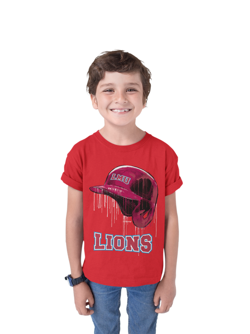 Loyola Marymount Lions Original Dripping Baseball Helmet T-Shirt Cotton by Vive La Fete - Vive La Fête - Online Apparel Store