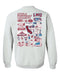 Loyola Marymount Lions Hand Sketched Artwork Gray Crewneck Sweatshirt for Women - Vive La Fête - Online Apparel Store