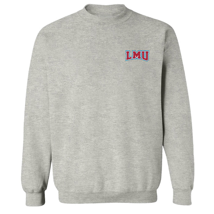 Loyola Marymount Lions Hand Sketched Vive La Fete Impressions Artwork Gray Crew Neck Sweatshirt for Women