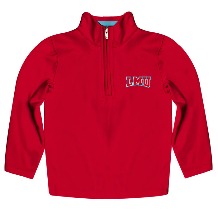 Loyola Marymount Lions Vive La Fete Logo and Mascot Name Womens Red Quarter Zip Pullover