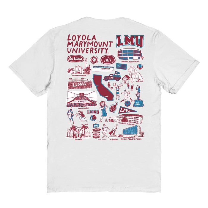 Loyola Marymount Lions Vive La Fete Impressions Artwork Womens Cotton Tshirt - Vive La Fête - Online Apparel Store
