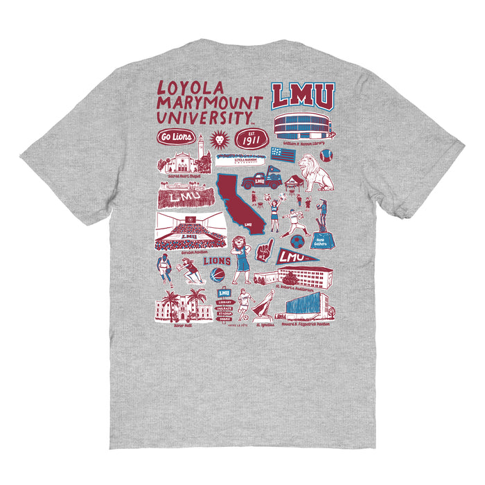 Loyola Marymount Lions Vive La Fete Impressions Artwork Womens Cotton Tshirt - Vive La Fête - Online Apparel Store