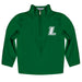 Loyola University Maryland Greyhounds Vive La Fete Game Day Solid Green Quarter Zip Pullover Sleeves