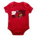 University of Louisville Cardinals Vive La Fete Infant Game Day Red Short Sleeve Bodysuit