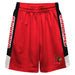 Louisville Cardinals Vive La Fete Game Day Red Stripes Boys Solid Black Athletic Mesh Short