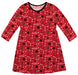 University of Louisville Cardinals Vive La Fete Girls Game Day Long Sleeve Red Dress