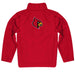 University of Louisville Cardinals Vive La Fete Game Day Solid Red Quarter Zip Pullover Sleeves - Vive La Fête - Online Apparel Store
