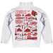 University of Louisville Cardinals Hand Sketched Vive La Fete Impressions Artwork White Boys Quarter Zip Pullover V1 - Vive La Fête - Online Apparel Store