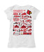 University of Louisville Cardinals Hand Sketched Vive La Fete Impressions Artwork White Girls Cotton Short Sleeve Tee - Vive La Fête - Online Apparel Store