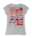 University of Louisville Cardinals Hand Sketched Vive La Fete Impressions Artwork Grey Girls Cotton Short Sleeve Tee - Vive La Fête - Online Apparel Store