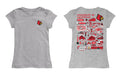 University of Louisville Cardinals Hand Sketched Vive La Fete Impressions Artwork Grey Girls Cotton Short Sleeve Tee - Vive La Fête - Online Apparel Store