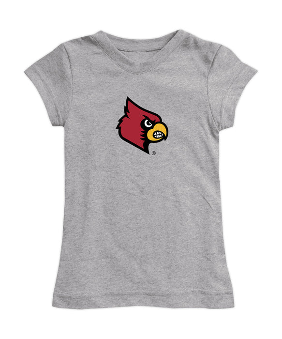 Louisville Cardinals Girl´s Fitted Cotton T-shirt Grey