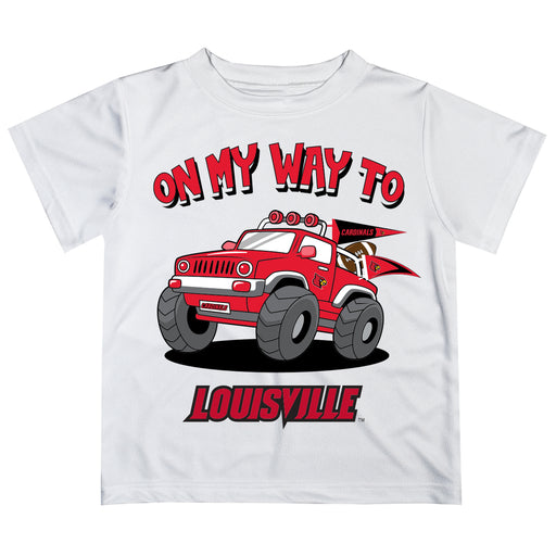 University of Louisville Cardinals Vive La Fete Monster Truck Boys Game Day White Short Sleeve Tee