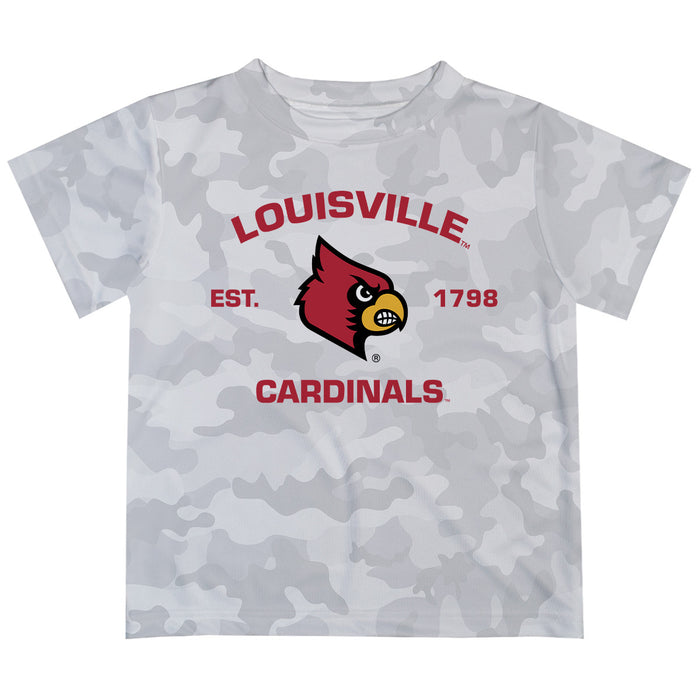 University of Louisville Cardinals T-Shirt CAMO Light Grey by Vive La Fete