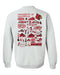 University of Louisville Cardinals Hand Sketched Artwork Red Crewneck Sweatshirt for Women - Vive La Fête - Online Apparel Store