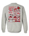 University of Louisville Cardinals Hand Sketched Artwork Red Crewneck Sweatshirt for Women - Vive La Fête - Online Apparel Store
