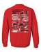 University of Louisville Cardinals Hand Sketched Artwork Red Crewneck Sweatshirt for Women - Vive La Fête - Online Apparel Store