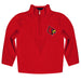 Louisville Cardinals Vive La Fete Logo and Mascot Name Womens Red Quarter Zip Pullover
