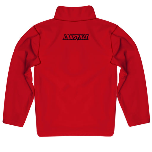 Louisville Cardinals Vive La Fete Logo and Mascot Name Womens Red Quarter Zip Pullover - Vive La Fête - Online Apparel Store