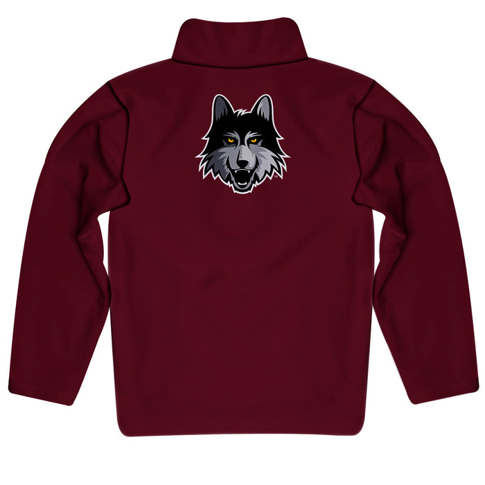 Loyola University Chicago Ramblers Vive La Fete Game Day Solid Maroon Quarter Zip Pullover Sleeves - Vive La Fête - Online Apparel Store