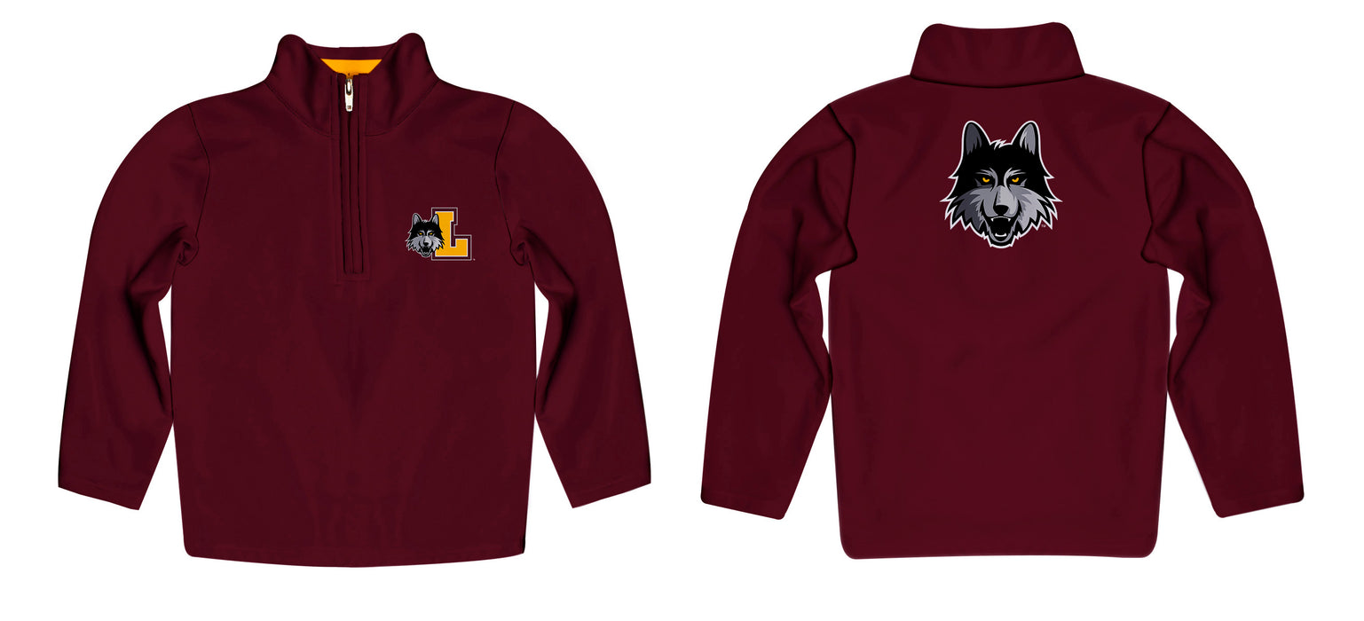 Loyola University Chicago Ramblers Vive La Fete Game Day Solid Maroon Quarter Zip Pullover Sleeves - Vive La Fête - Online Apparel Store