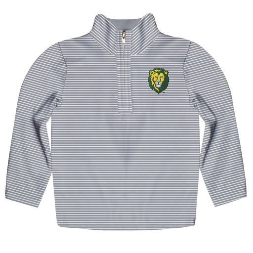 Southeastern Louisiana Lions Embroidered Gray Stripes Quarter Zip Pullover