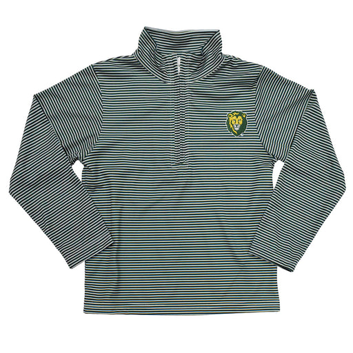 Southeastern Louisiana Lions Embroidered Hunter Green Stripes Quarter Zip Pullover